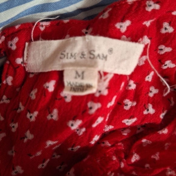 Sim&sam floral stockinette stitch blouse size medium - Picture 2 of 7